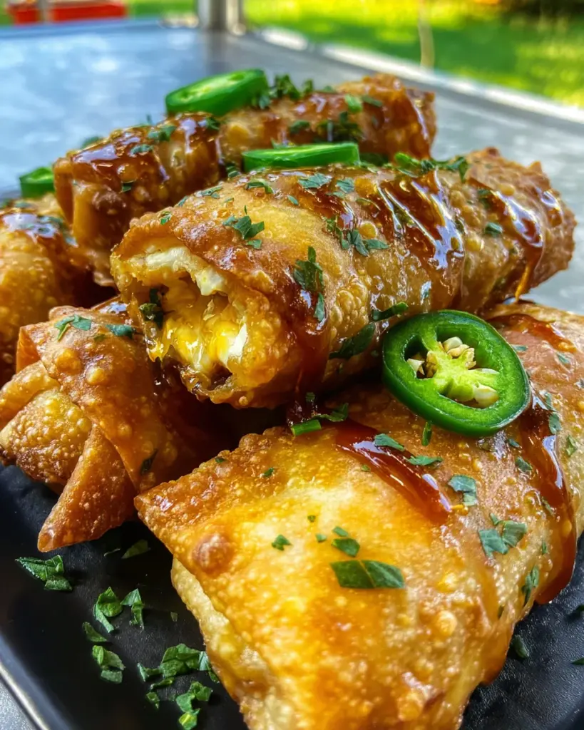 Texas Twinkies Egg Rolls with Spicy Honey