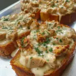 Chicken Alfredo Garlic Toast