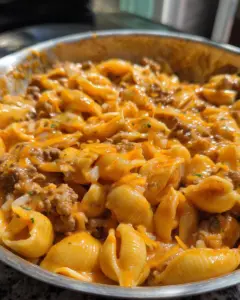 Creamy Beef and Shells