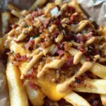 Animal Style Fries with turkey bacon