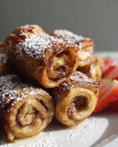 Cinnamon Roll French Toast Roll-Ups (Air Fryer Recipe)