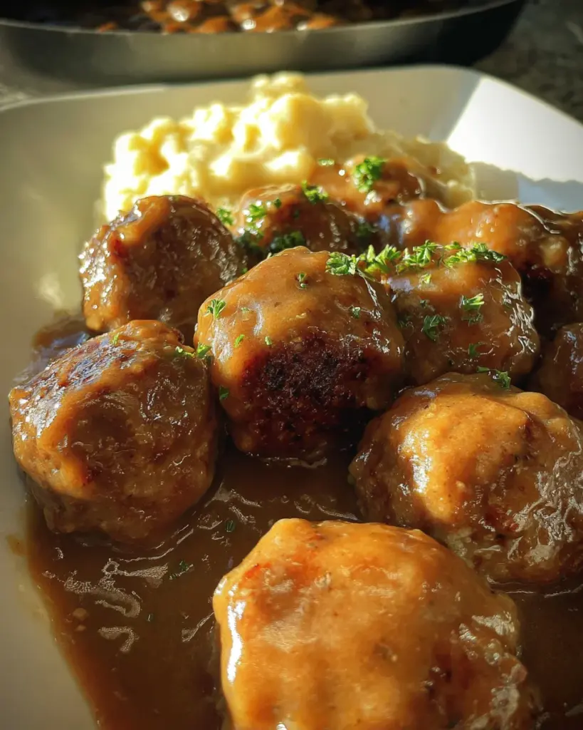 Homemade Meatballs & Gravy