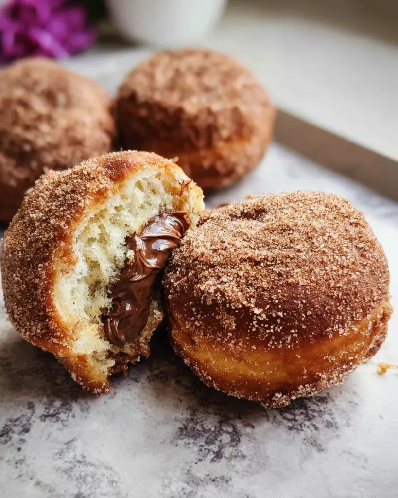 Nutella Stuffed Biscuit Doughnuts