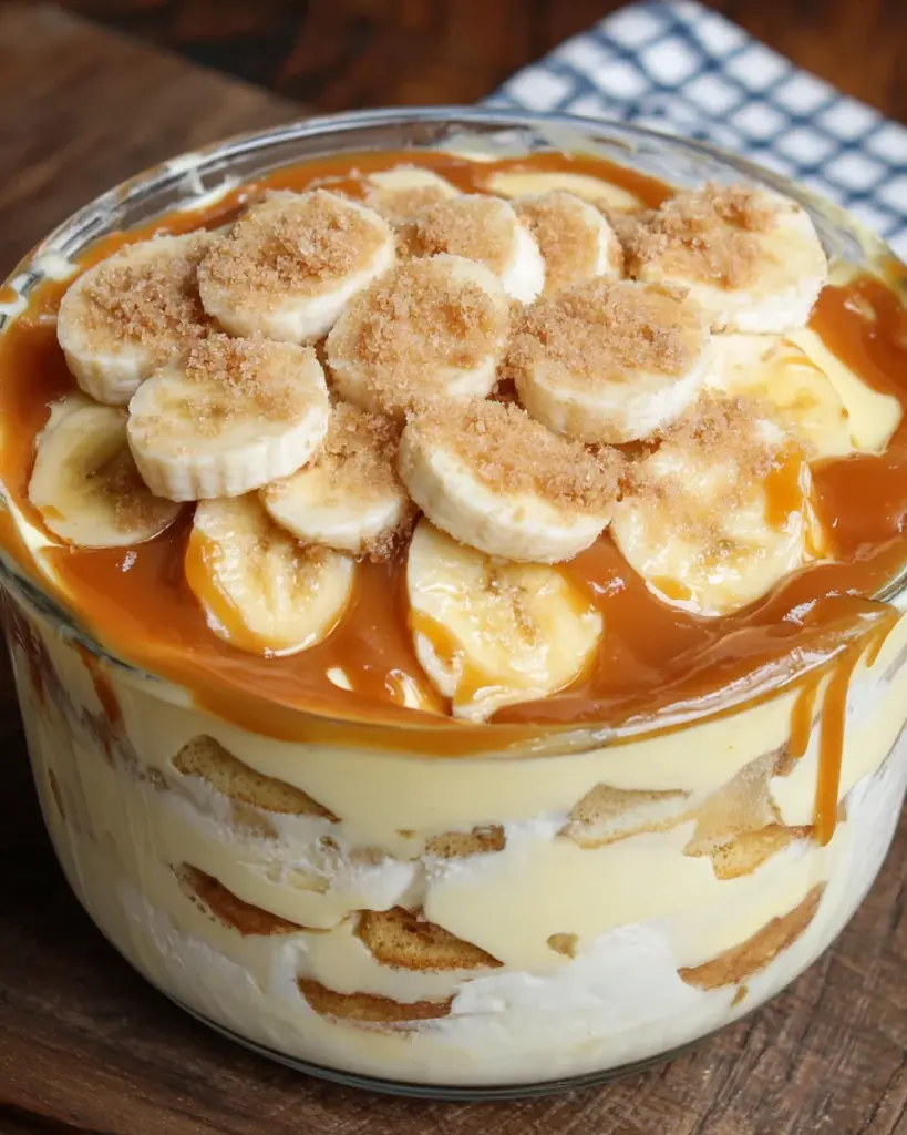 Banana Pudding Tiramisu with Caramel