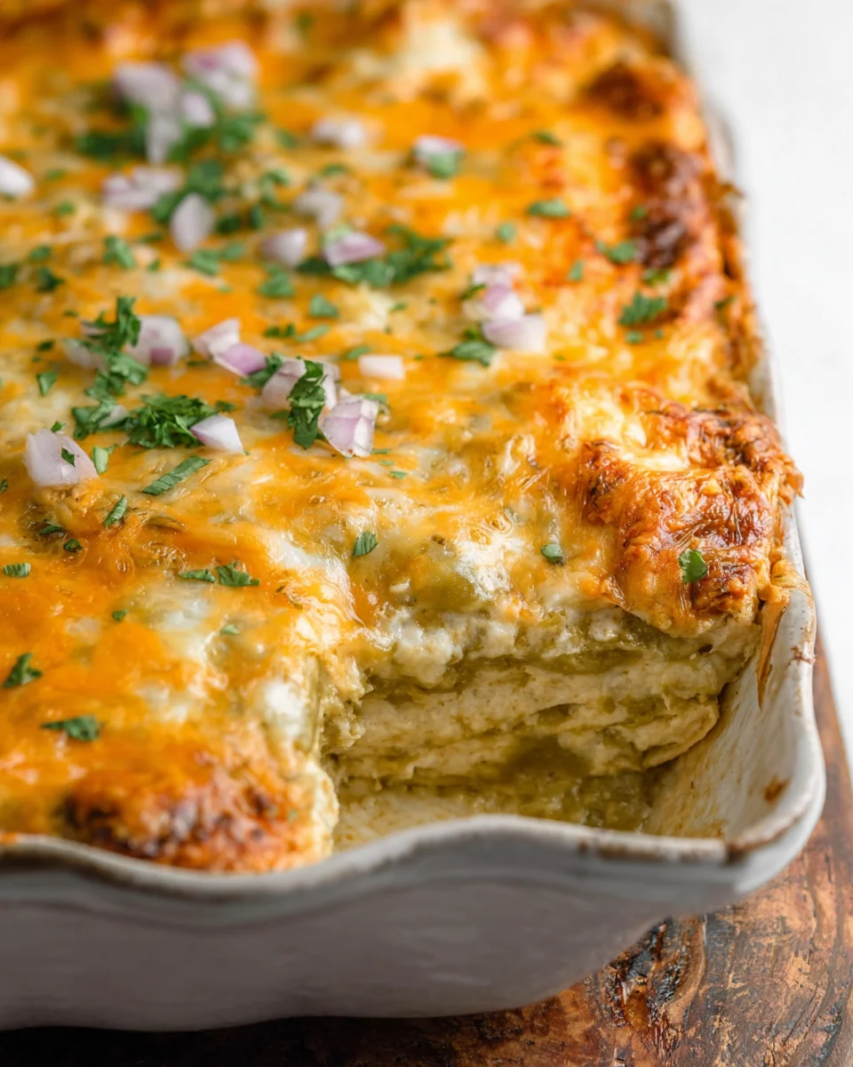 Green Chile Chicken Enchilada Casserole image 2