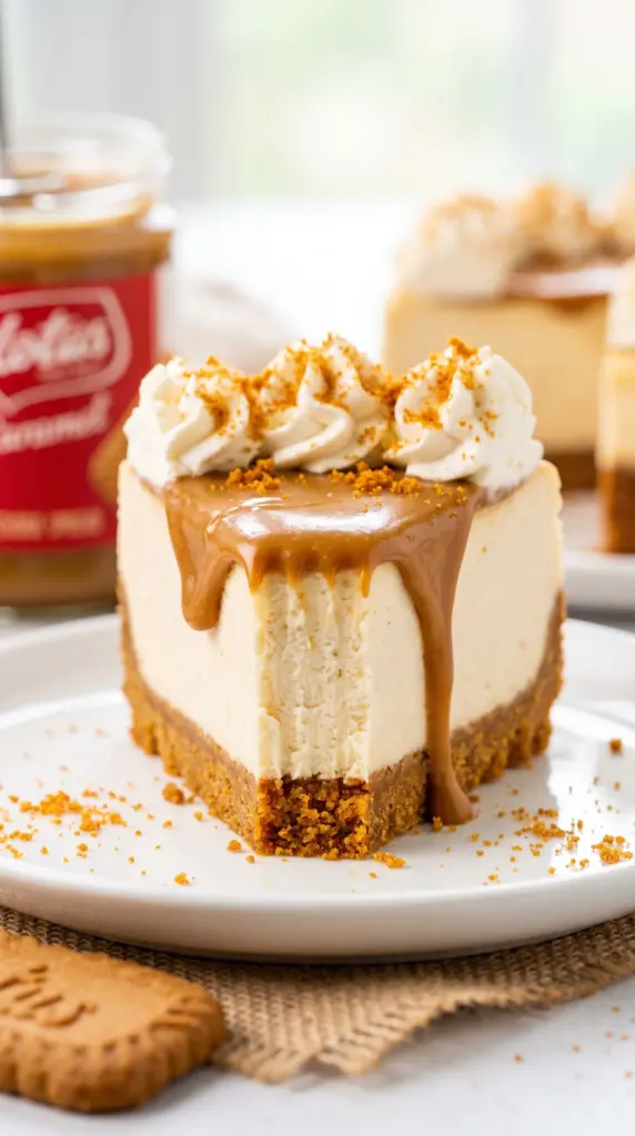 No Bake Biscoff Cheesecake