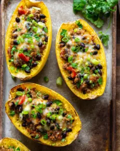 Taco Spaghetti Squash Boats