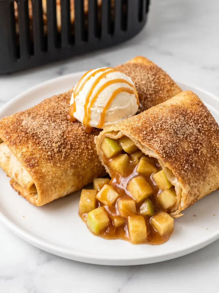Air Fryer Apple Pie Chimichangas