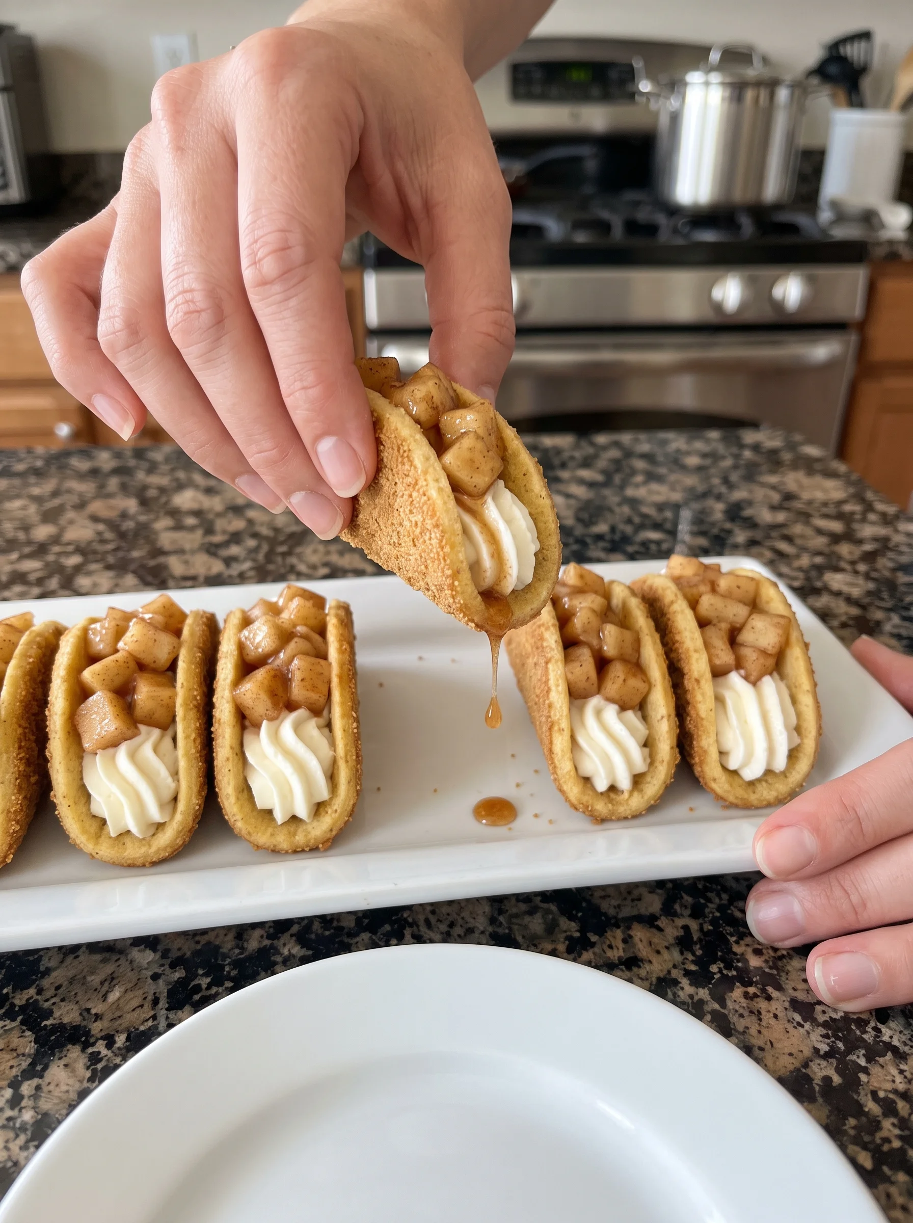 Apple Pie Cheesecake Tacos image 2
