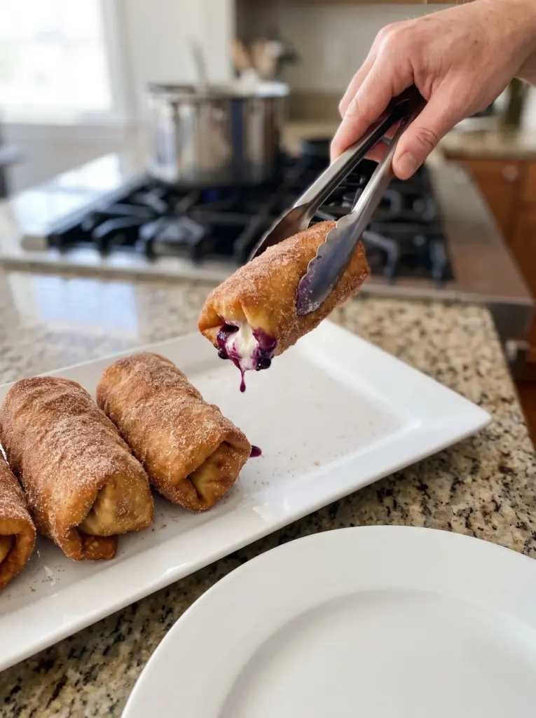 Blueberry Cheesecake Chimichangas