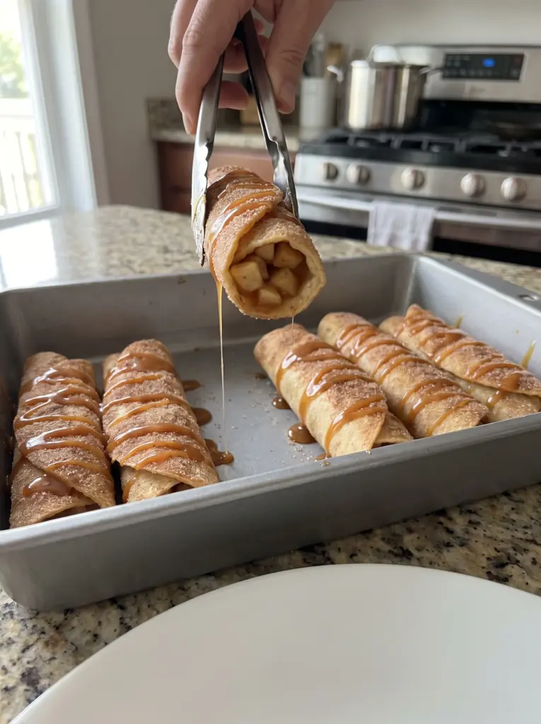Caramel Apple Pie Taquitos