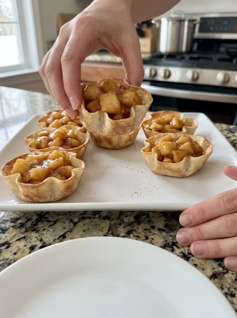 Delightful Apple Pie Taco Cups