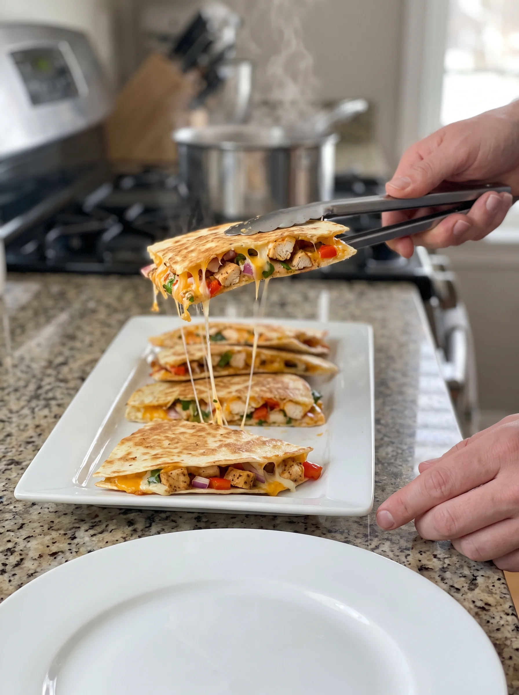 Easy Cheesy Chicken Quesadillas image 2