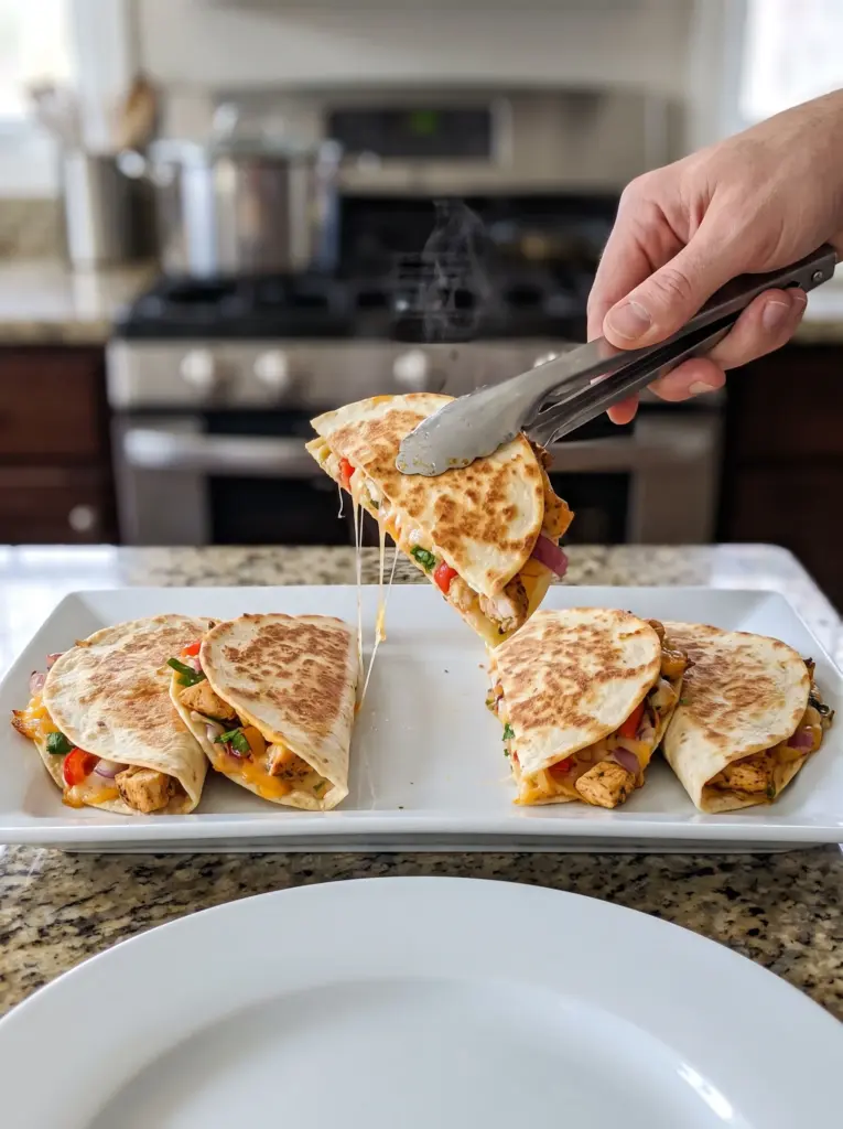Easy Cheesy Chicken Quesadillas