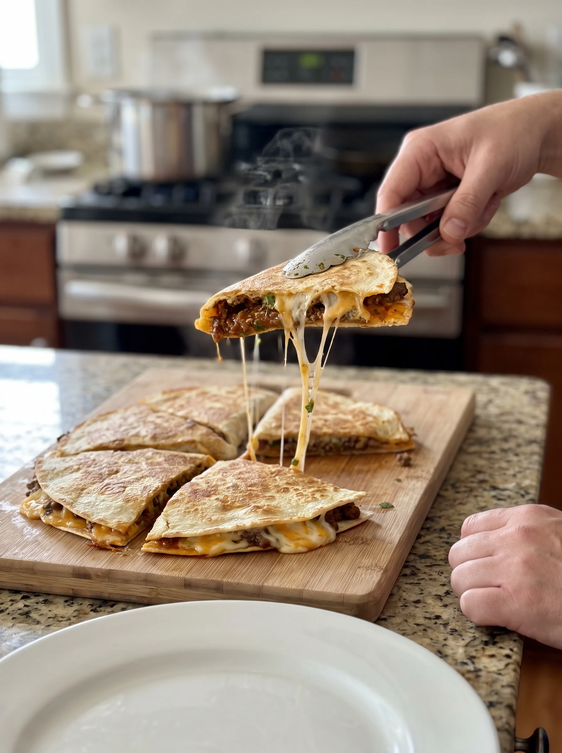 Easy Cheesy Ground Beef Quesadillas image 2