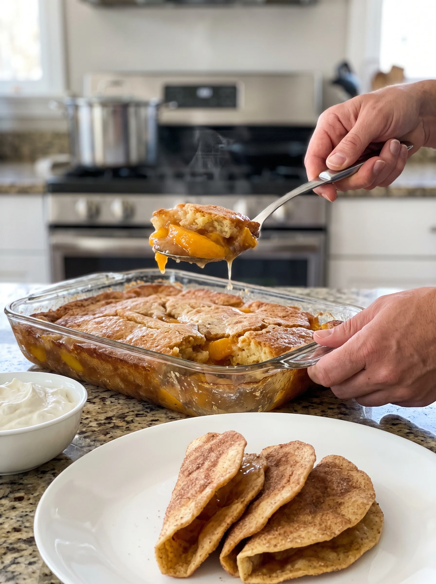 Easy Peach Cobbler Tacos image 2