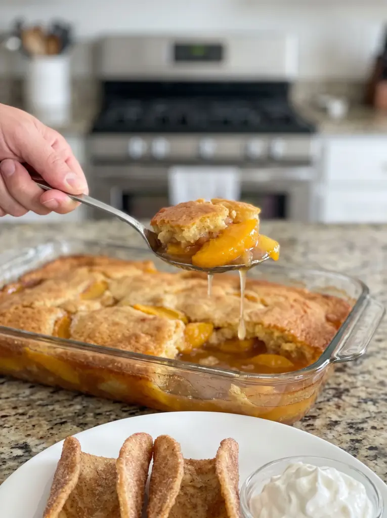 Easy Peach Cobbler Tacos