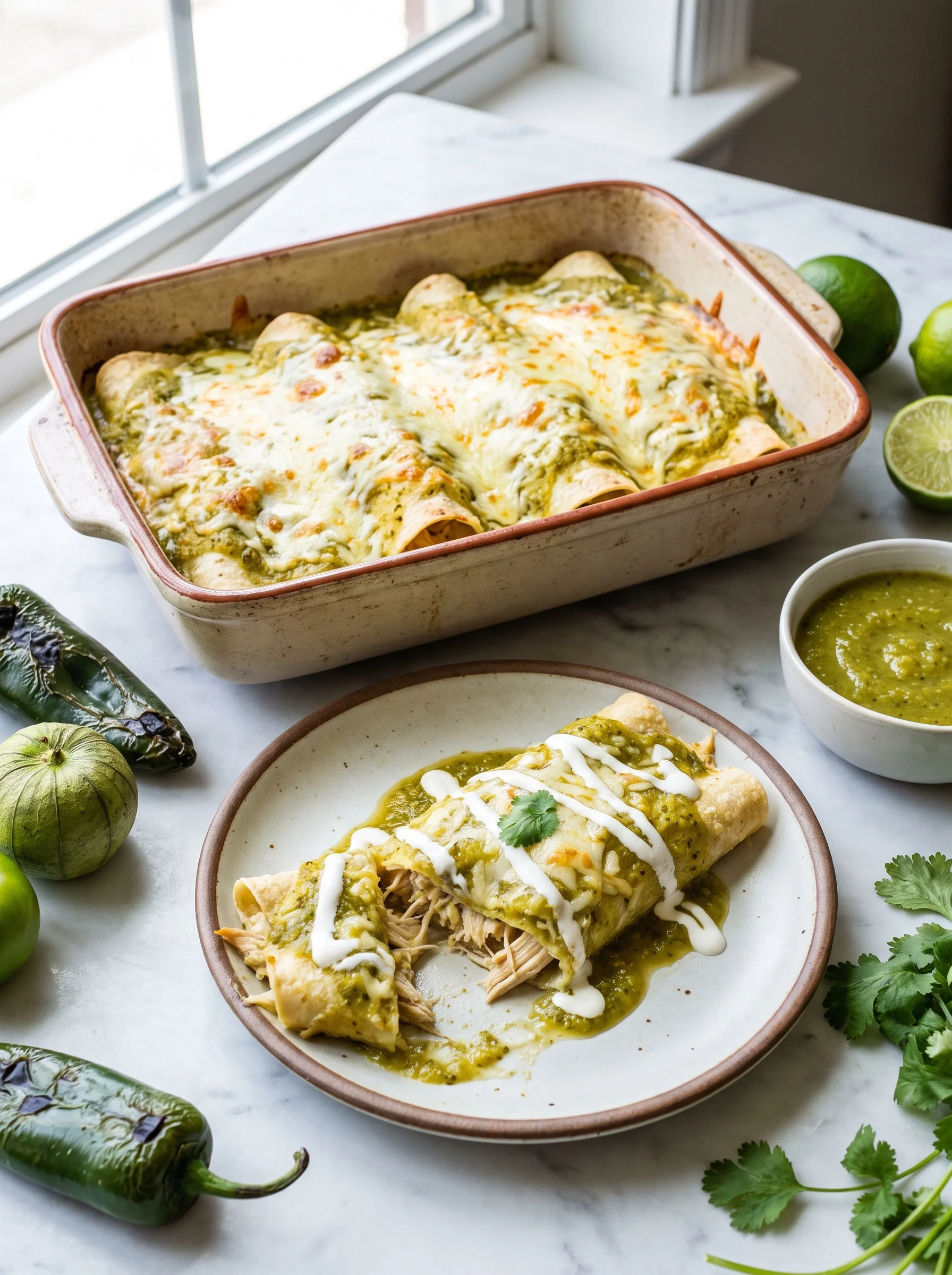 Green Chicken Enchiladas Recipe image 2
