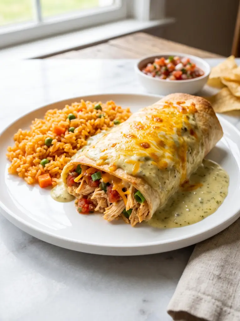Smothered Burrito Recipe with Green Chile Sauce