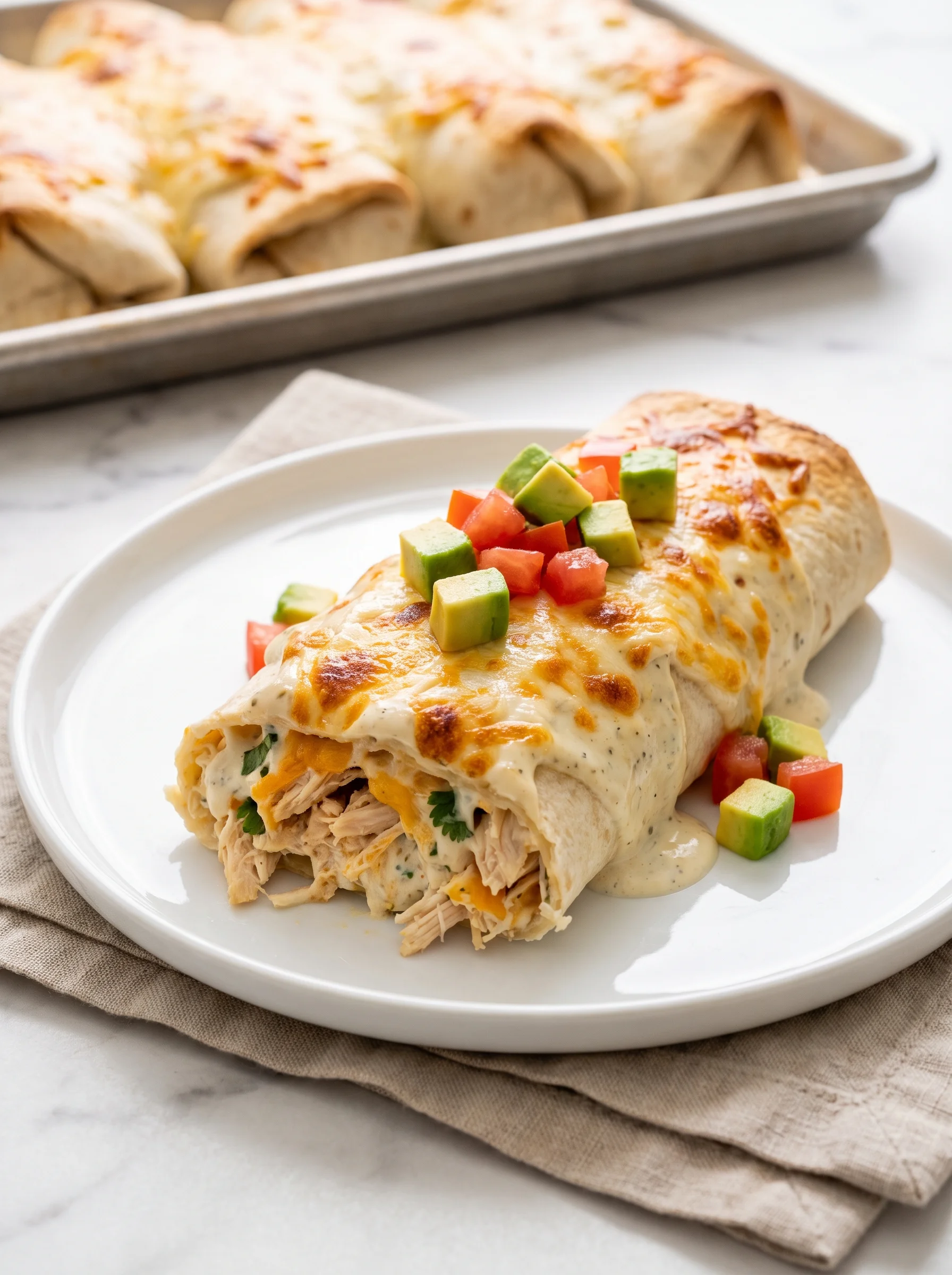 Smothered Ranch Chicken Burritos image 2