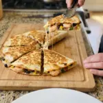 Spicy Shrimp Quesadillas with Black Beans and Corn