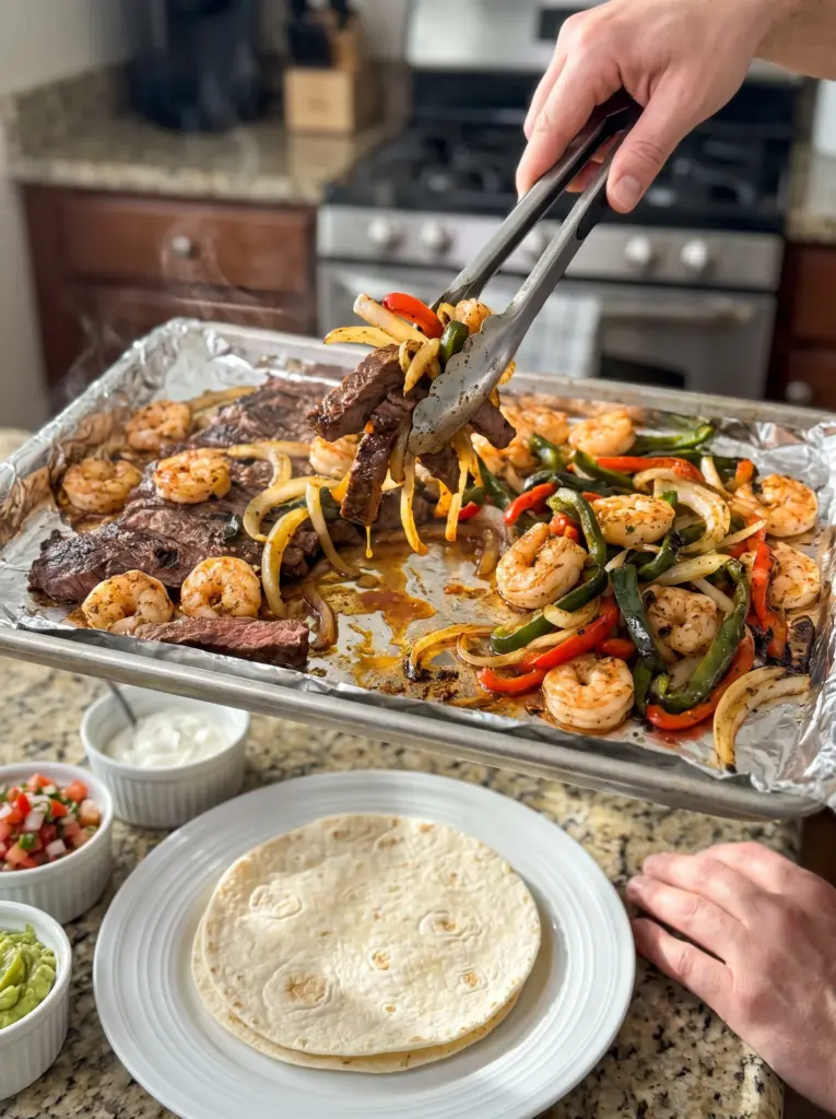 Steak and Shrimp Fajitas Recipe
