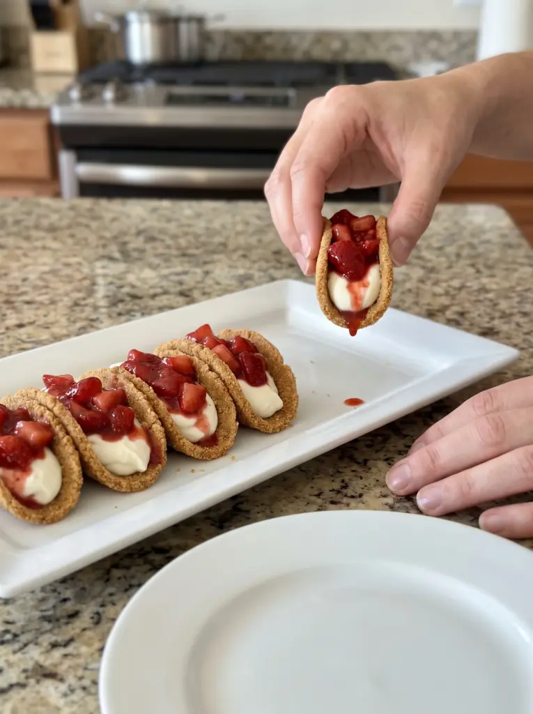 Strawberry Cheesecake Tacos