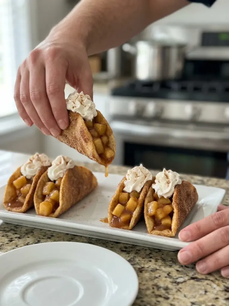 Apple Pie Cinnamon Roll Tacos