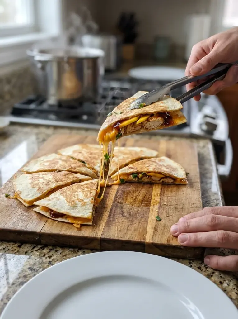 BBQ Chicken Mango Quesadillas