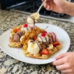 Bubble Waffle Banana Split Tacos