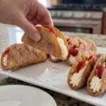 Churro Dessert Tacos with Strawberries and Cream