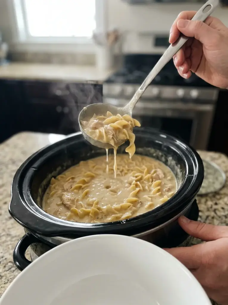 Creamy Crockpot Chicken And Noodles