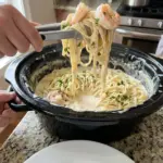 Creamy Crockpot Shrimp Alfredo