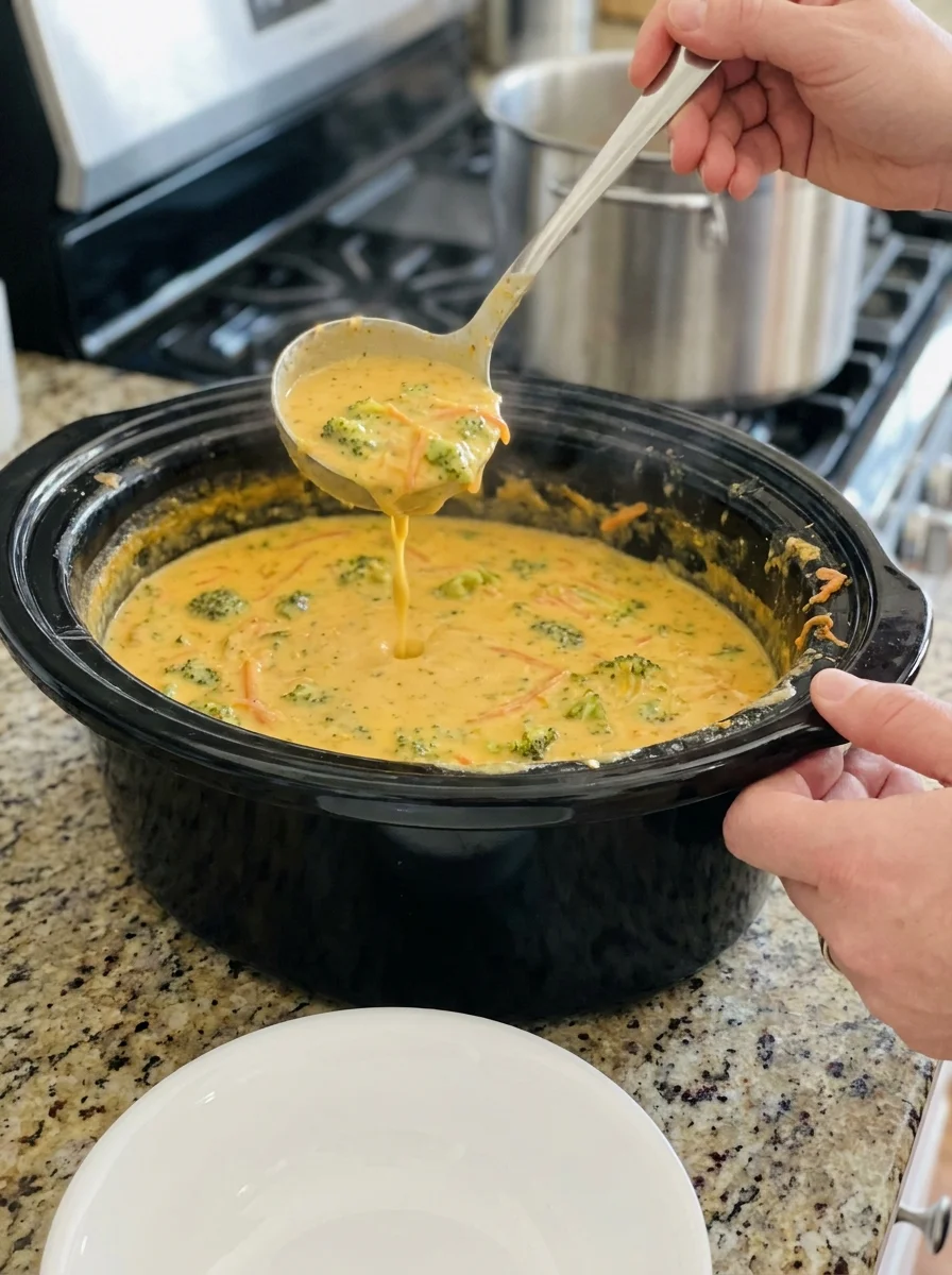 Crockpot Broccoli Cheddar Cheese Soup image 2
