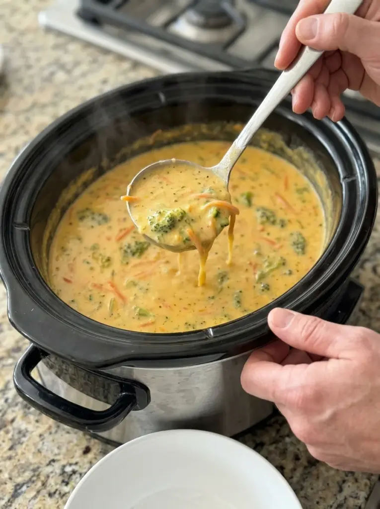 Crockpot Broccoli Cheddar Cheese Soup