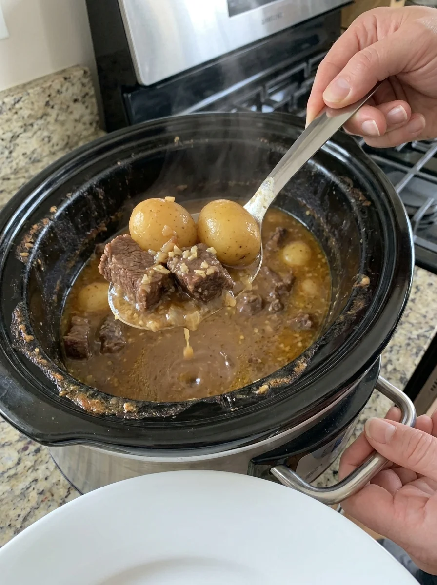 Crockpot Italian Garlic Butter Beef & Potatoes image 2