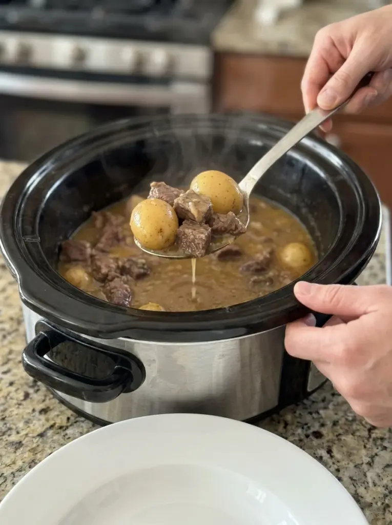 Crockpot Italian Garlic Butter Beef & Potatoes