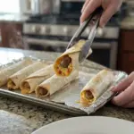 Scrambled Egg and Sausage Breakfast Taquitos