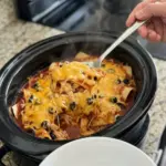 Slow Cooker Chicken Enchilada Casserole