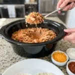 Slow Cooker One Pot Chicken Burrito Filling